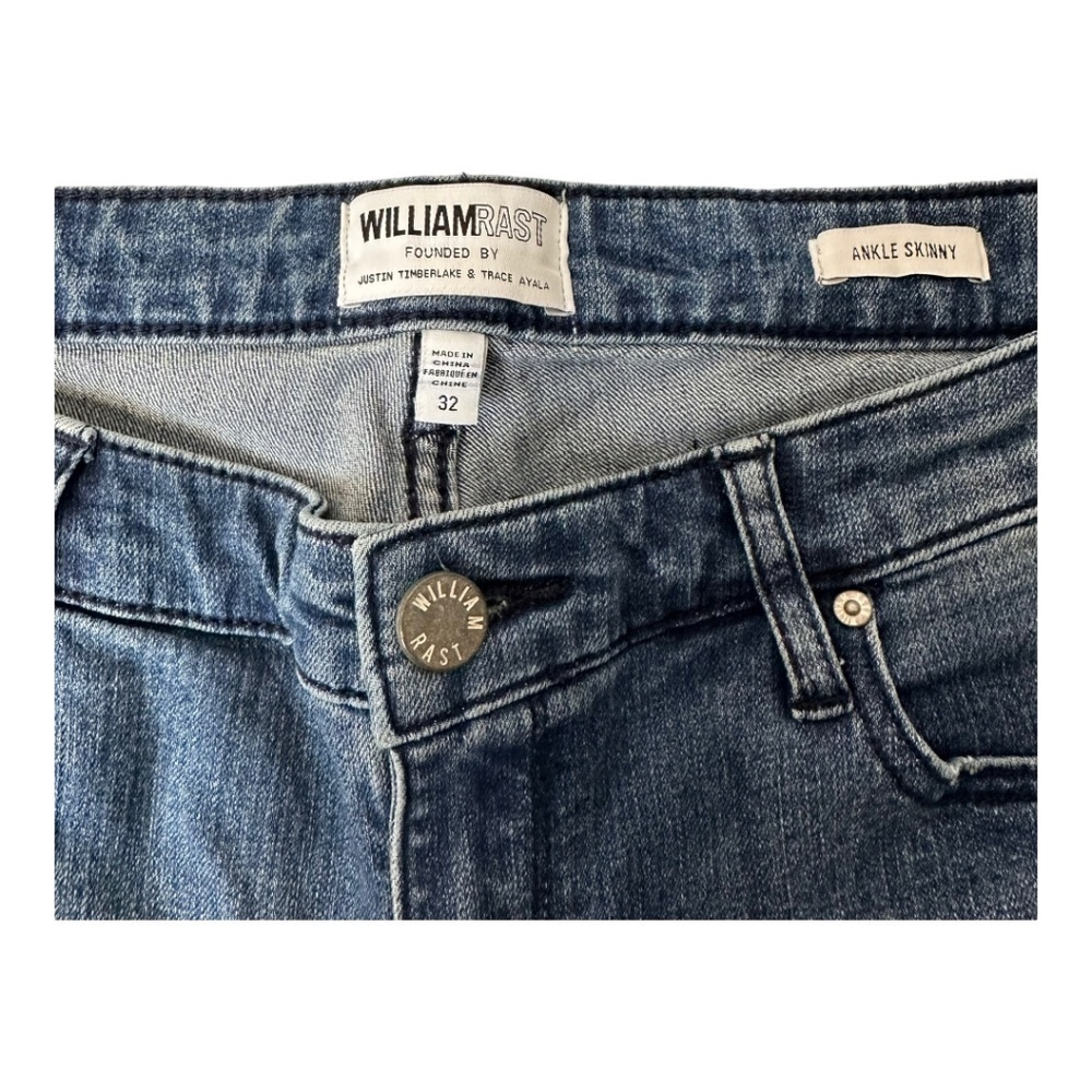 William Rast Women's Medium Wash Side Zip Ankle Skinny Jeans Size 32 - Picture 4 of 13